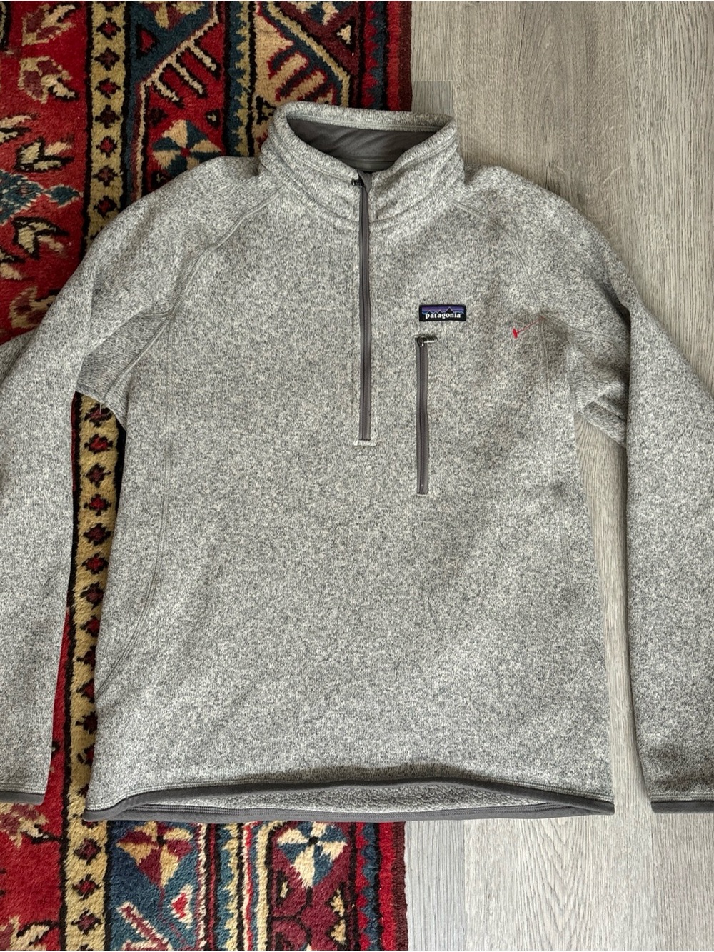 Patagonia Better Sweater Light Gray Quarter-Zip Fleece Pullover
